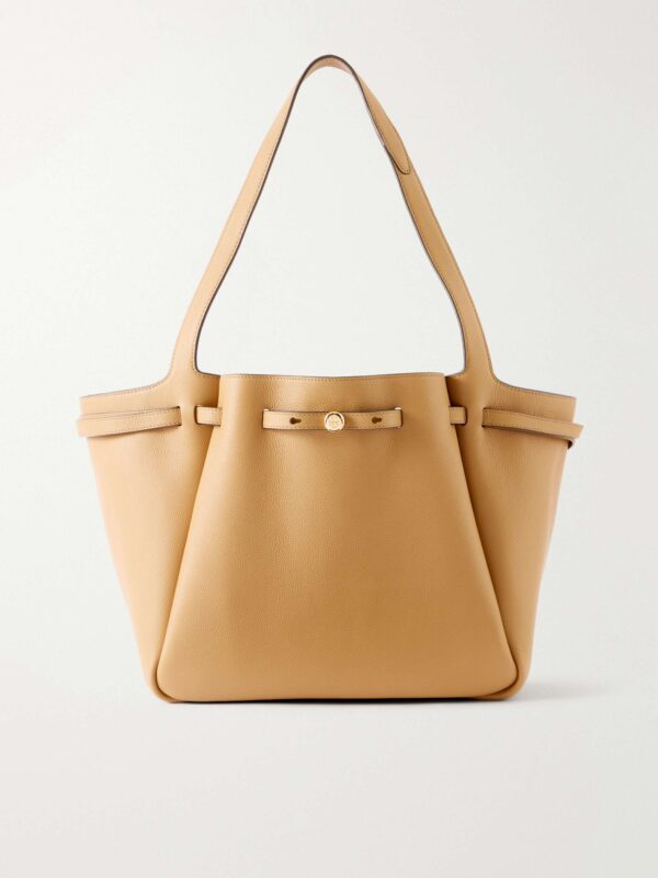 Romy textured-leather tote