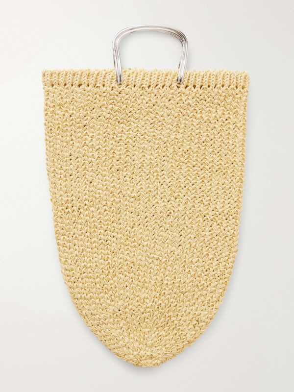 Woven raffia tote bag