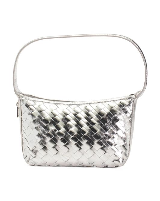 WALTER BAKER Leather Hazel Hand Woven Shoulder Bag